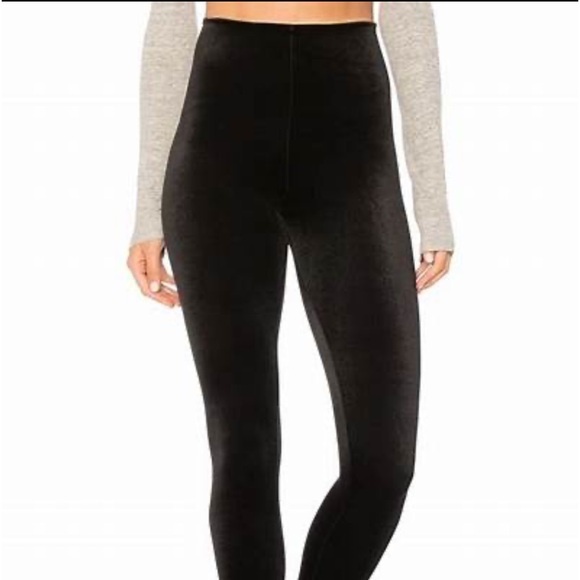 NWOT VINCE VELVET LEGGINGS WITH SHIMMER IN BLACK SIZE SMALL - Picture 2 of 12